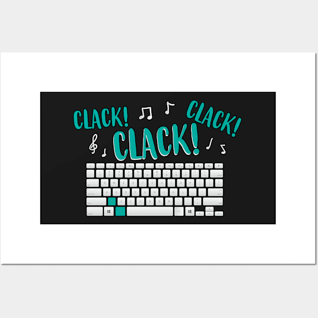 Clacking Noisy Keyboard Wall Art by ArtRUs